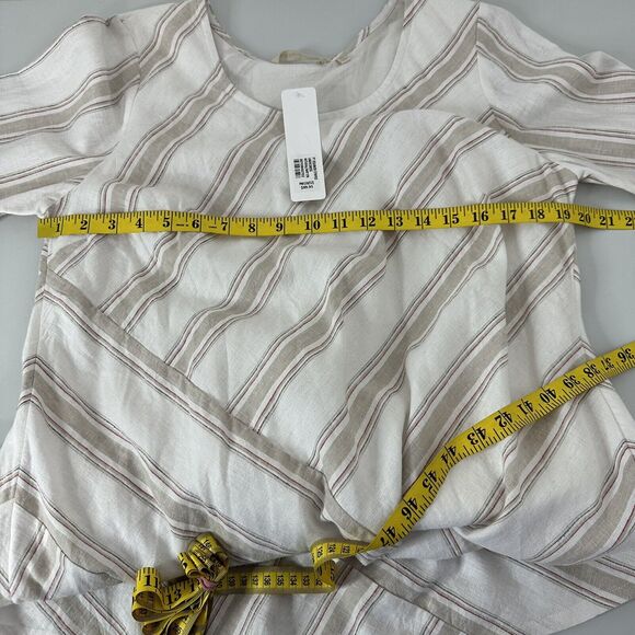 Soft Surroundings Dress Womens Medium Petite Ivory Equinox Linen Beach Neutral - Picture 11 of 15